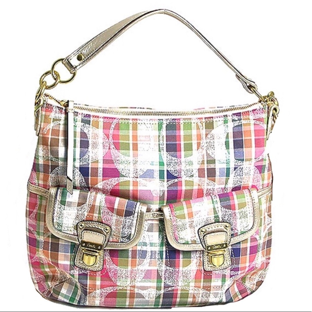 🌸SOLD🌸 Coach Poppy Madras Plaid Shoulder Bag